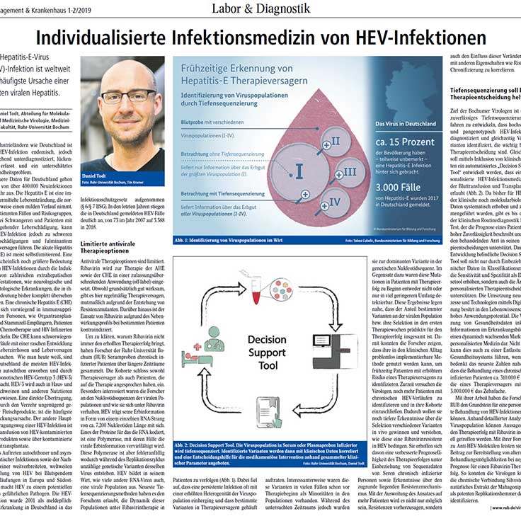 Dr. Daniel Todt: Individualisierte Infektionsmedizin von HEV-Infektionen (Management & Krankenhaus 1-2/2019)